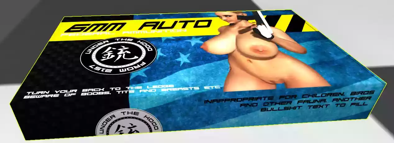 Ammo box from Haydee, where her original naked model is shown.